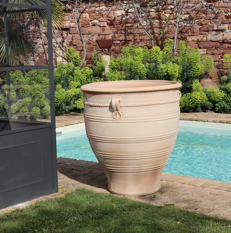 Terracotta Pflanzkübel groß, XXL "Rosa", H=90 cm