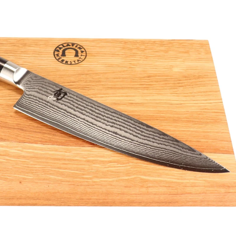 Kai Shun Classic DM-0706 Kochmesser 20 cm Klinge + Schneidebrett aus Eichenholz 30x20 cm