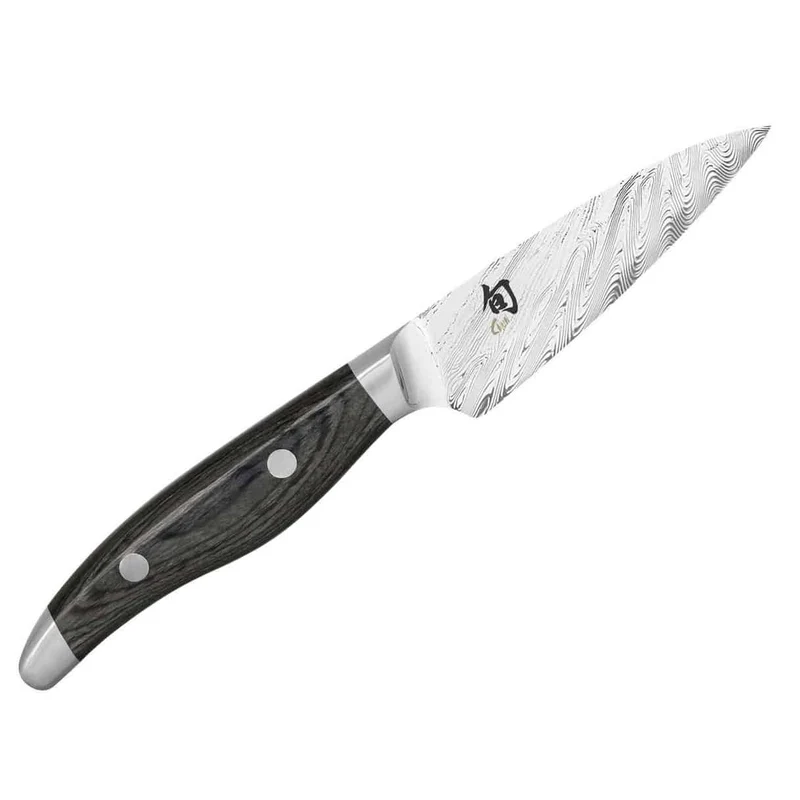 Kai Shun Nagare NDC-0700S ultrascharfes Officemesser, Klinge 9 cm + Schneidebrett Fassholz 25x15 cm