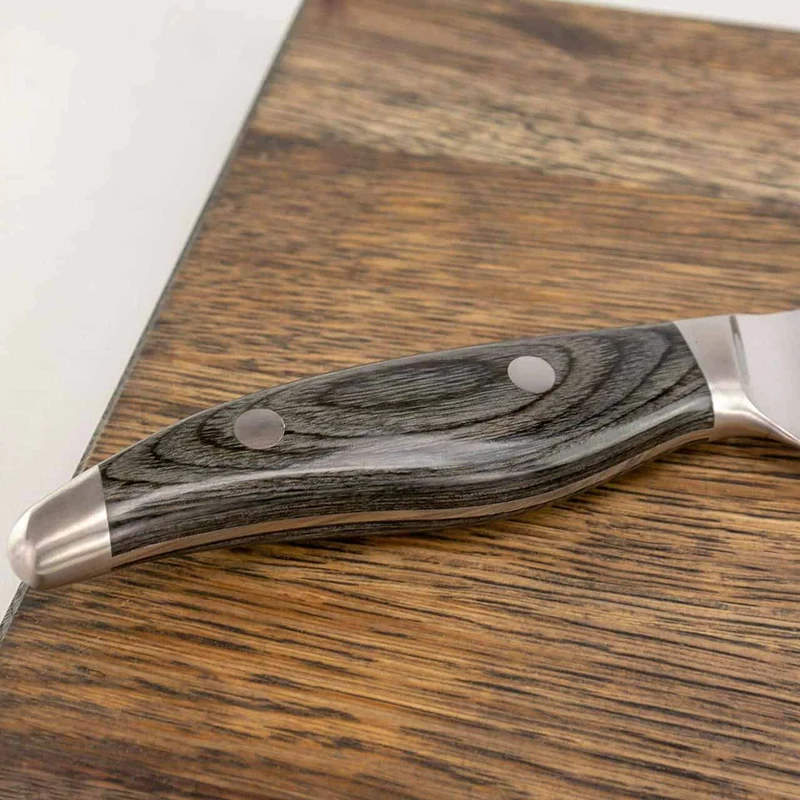KAI Shun Nagare NDC-0702 | handgeschmiedetes Santoku-Messer 18 cm Klinge + Schneidebrett Eiche, 30x20 cm