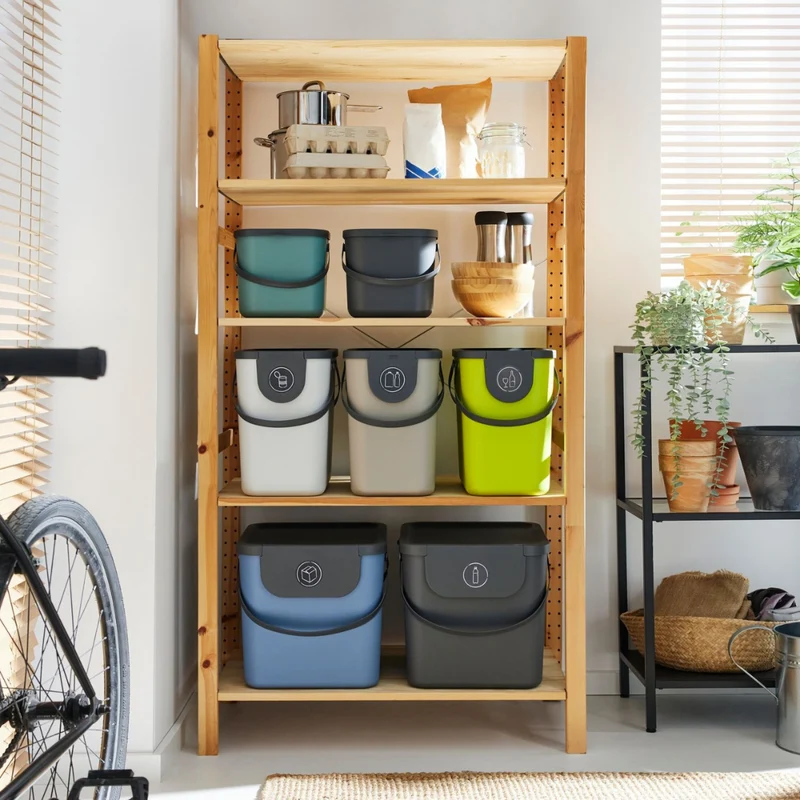 3er-Set ALBULA Recycling Müllsystem 25L - Anthrazit