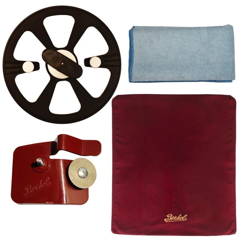 Berkel Home Line 200 Zubehörset, Messerabnehmer, Schleifaufsatz, Abdeckung + Poliertuch