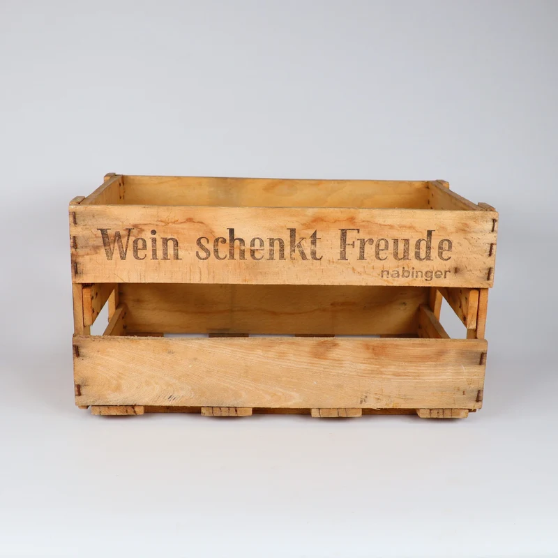 Originale Vintage Weinkiste Holz aus der Pfalz mit Aufschrift