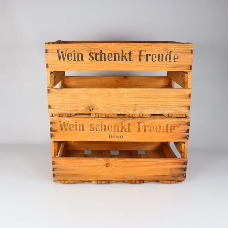 Originale Vintage Weinkiste Holz aus der Pfalz mit Aufschrift