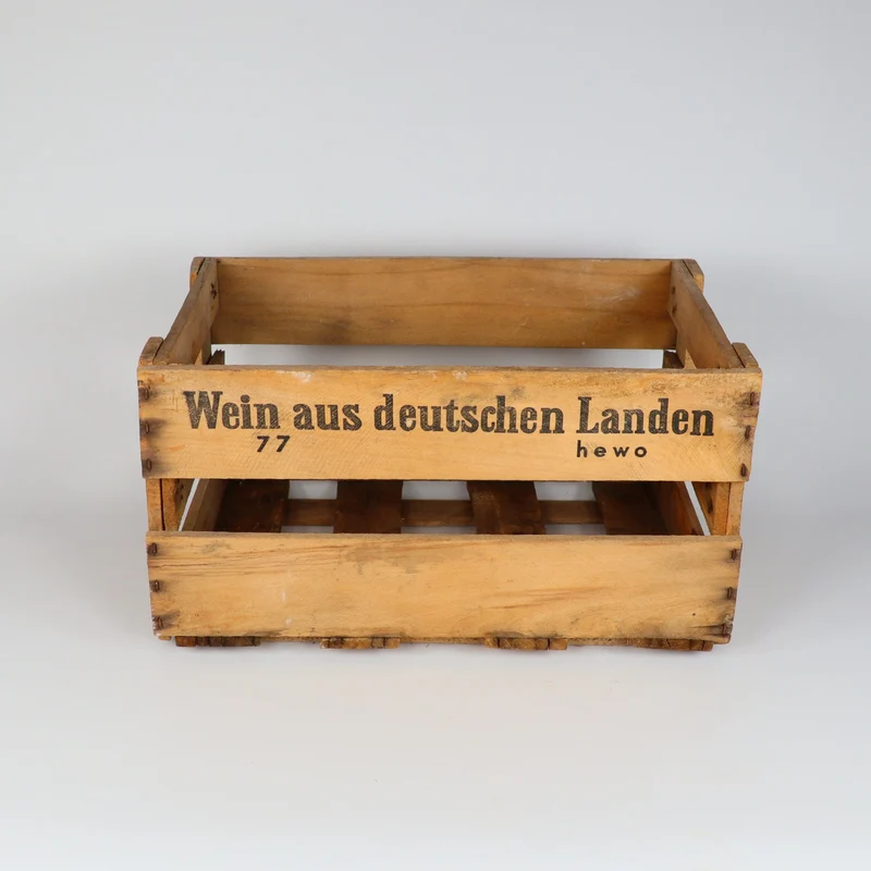Originale Vintage Weinkiste Holz aus der Pfalz mit Aufschrift