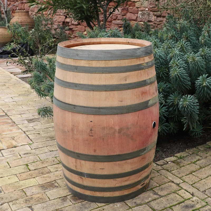 Original 300L Weinfass, Barriquefass, Regenfass aus Eiche, gebraucht
