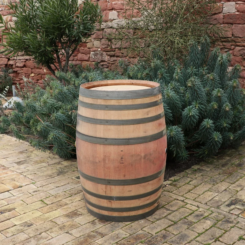 Original 300L Weinfass, Barriquefass, Regenfass aus Eiche, gebraucht