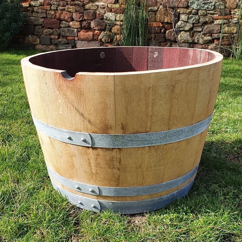 halbes Weinfass, Barrique, Holzfass, Blumenkübel