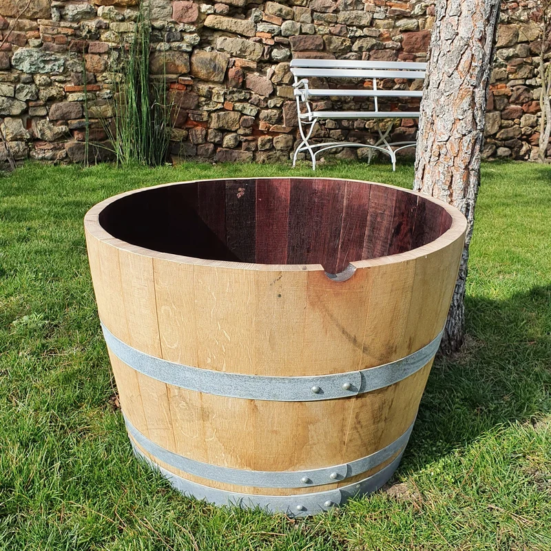 halbes Weinfass, Barrique, Holzfass, Blumenkübel