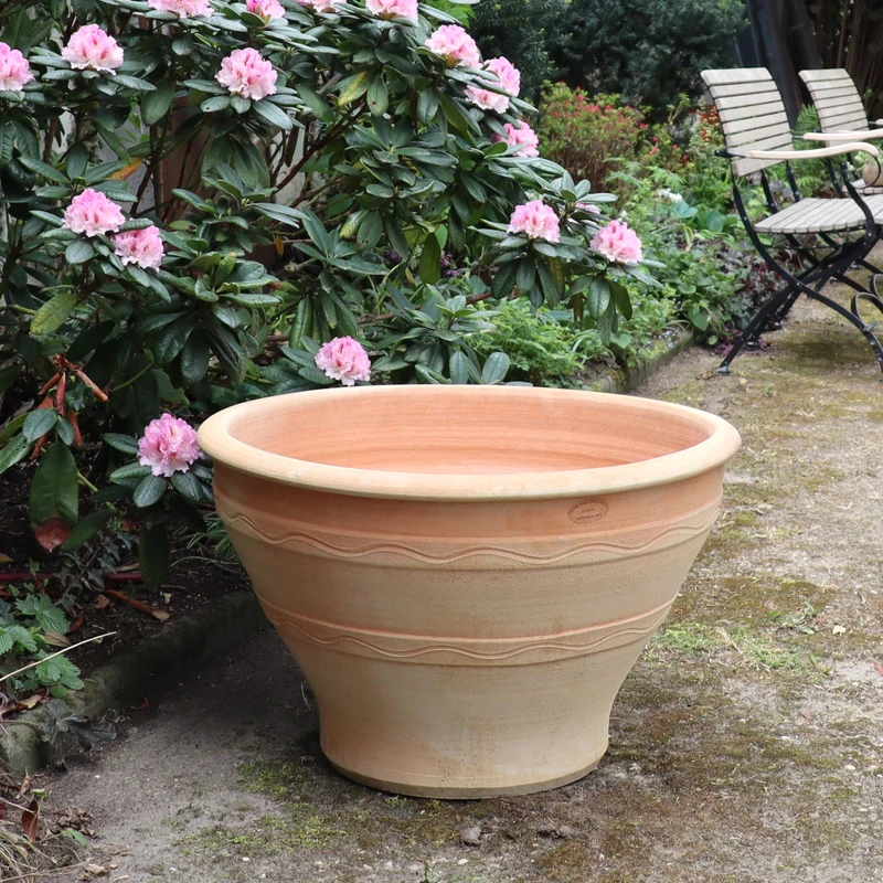 winterfester großer Pflanzkübel, Blumenkübel 70 cm, Artemesia