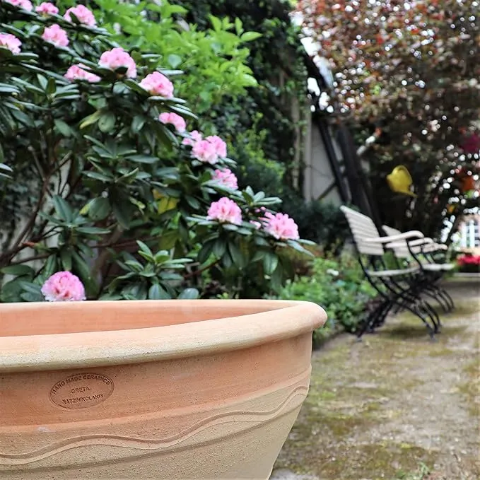 winterfester großer Pflanzkübel, Blumenkübel 70 cm, Artemesia
