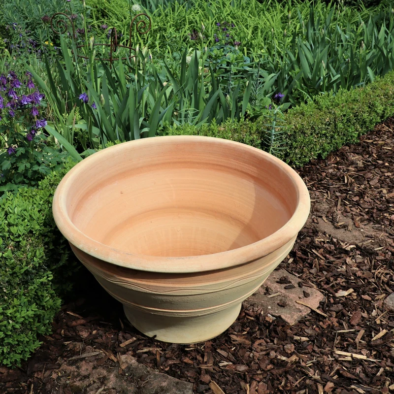 winterfester großer Pflanzkübel, Blumenkübel 70 cm, Artemesia