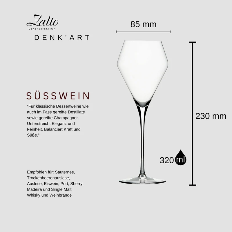 Zalto Glasmanufaktur Denk´Art mundgeblasenes Süssweinglas