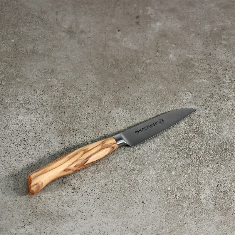 Kleines Gemüsemesser, Olivenholzgriff, 9cm Klinge