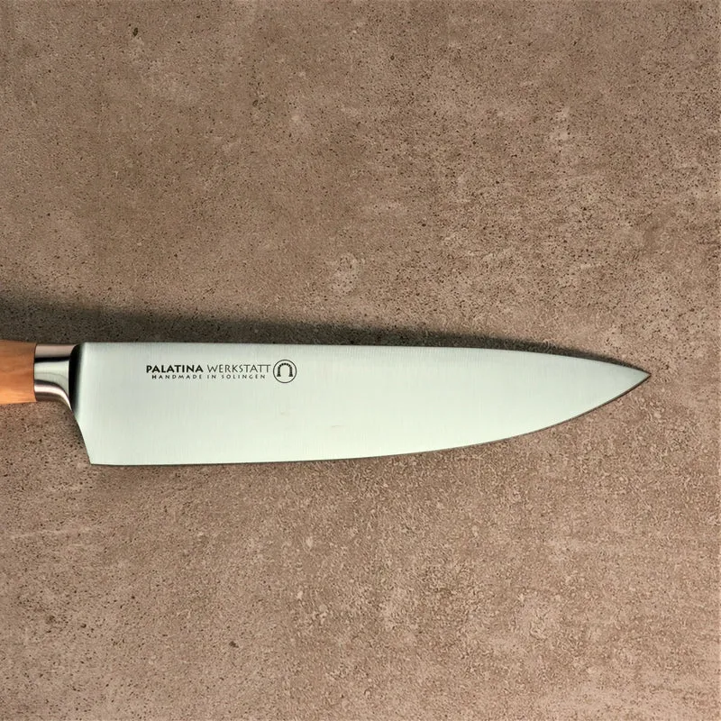 Kochmesser, 21cm Klinge, Olivenholzgriff