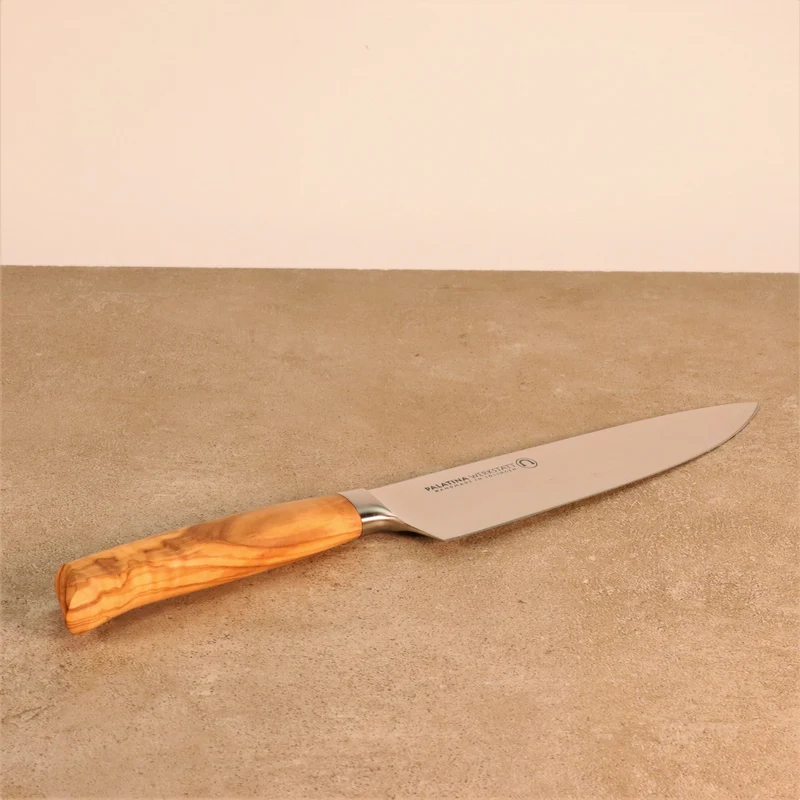 Kochmesser, 21cm Klinge, Olivenholzgriff