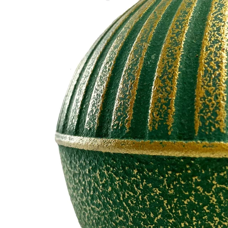chinesische Teekanne, Gusskanne, Modell: Yini , grün-gold 0,9 Liter