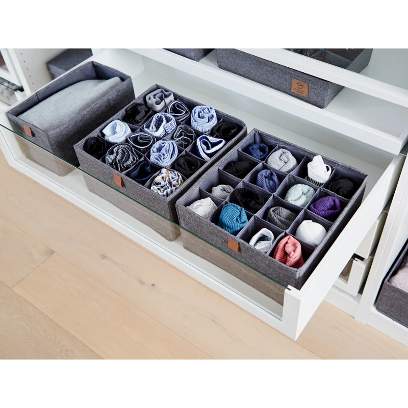 PREMIUM Organizer 16 Fächer Grau - Set 2 Stk