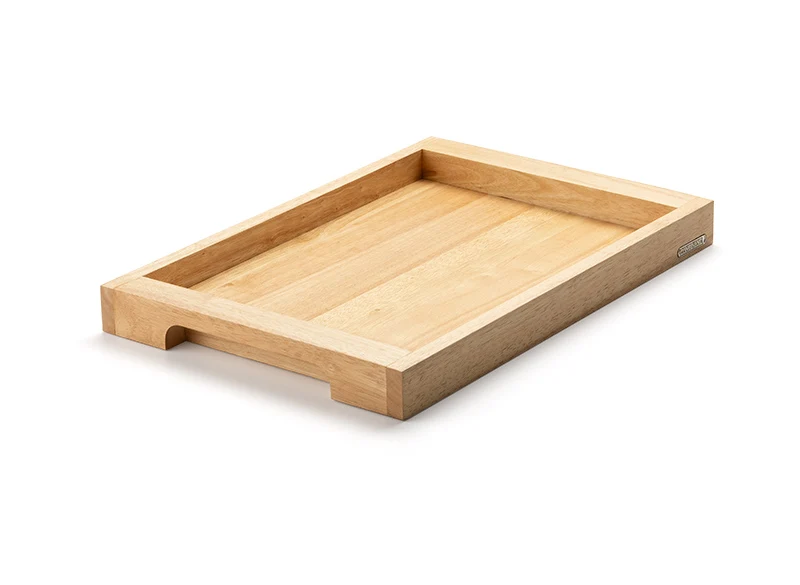 -Continenta- Tablett rechteckig "Gummibaumholz" 54x36x4,3cm