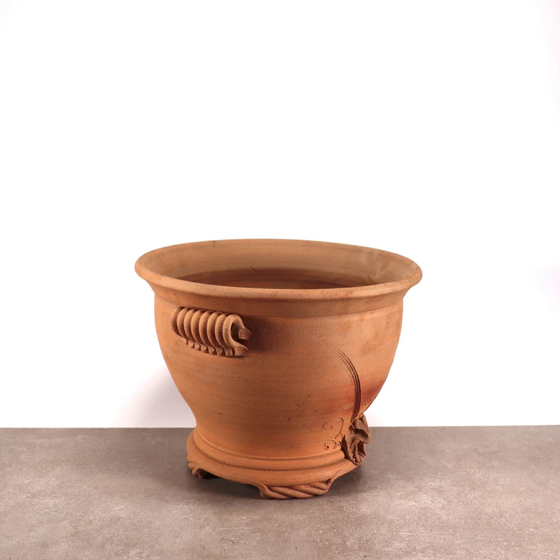 handgefertigte Pflanzschale aus Terracotta