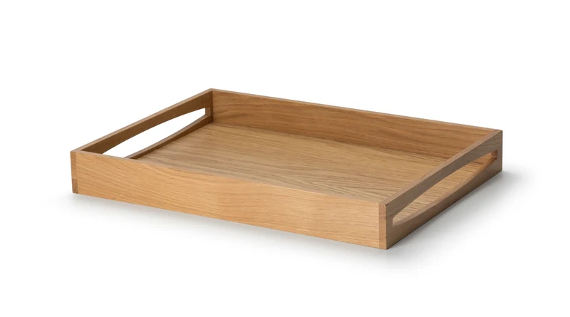 -Continenta- Tablett rechteckig "Eichenholz" 49x35x6,3cm