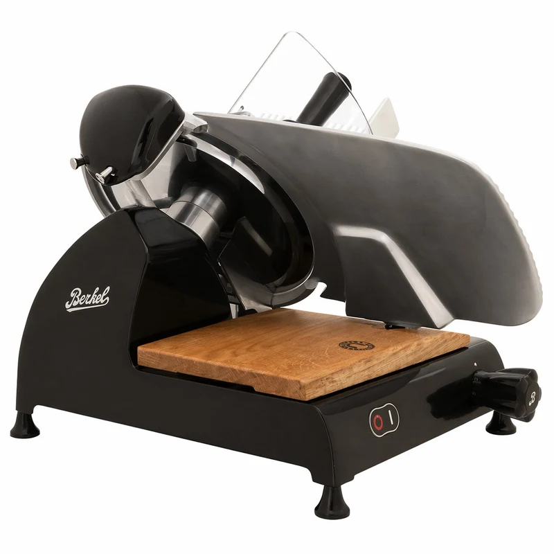 Berkel Red Line 300 Schwarz, Original Profi-Aufschnittmaschine, Schneideblatt 300 mm + passgenaues Einlegebrett