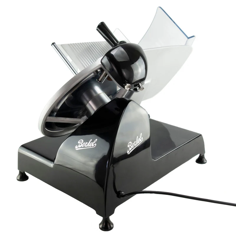 Berkel Red Line 300 Schwarz, Original Profi-Aufschnittmaschine, Schneideblatt 300 mm + passgenaues Einlegebrett