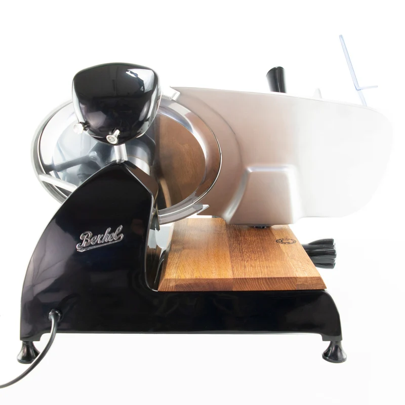 Berkel Red Line 300 Schwarz, Original Profi-Aufschnittmaschine, Schneideblatt 300 mm + passgenaues Einlegebrett