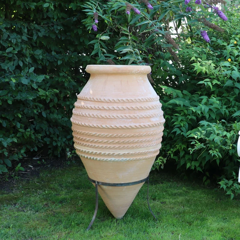 große liegende Spitzamphore "Vitex", H=1,1 m + Metallständer