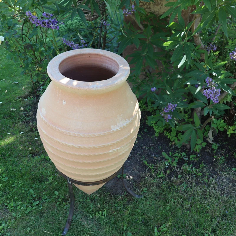 große liegende Spitzamphore "Vitex", H=1,1 m + Metallständer