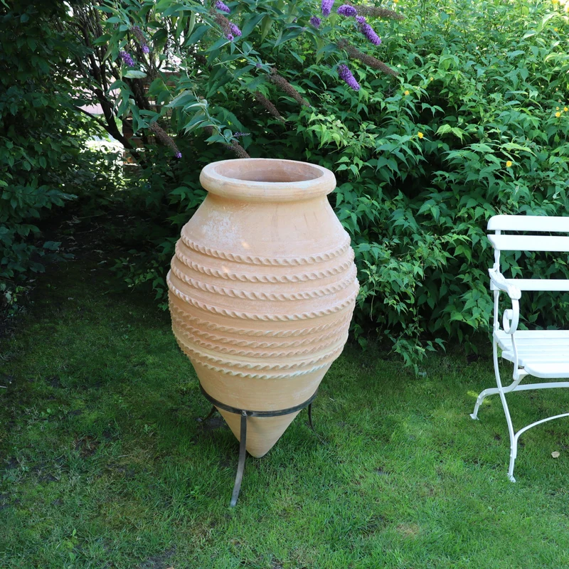 große liegende Spitzamphore "Vitex", H=1,1 m + Metallständer