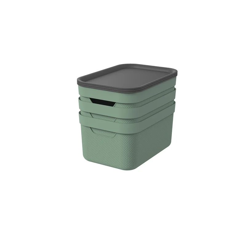 3er Set Dekobox mit Deckel DIN A4 JIVE