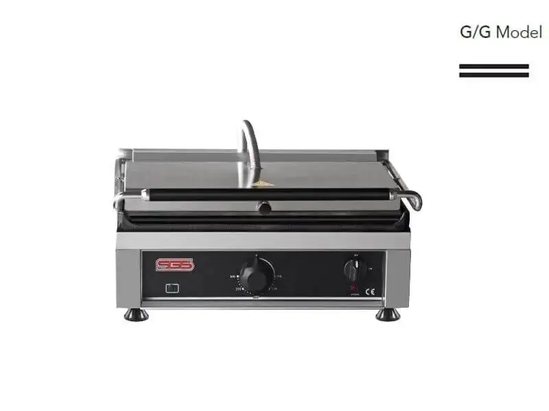 Kontaktgrill / Oben / Unten Glatt / 2,75 kW / Tischgrill / Paninimaker