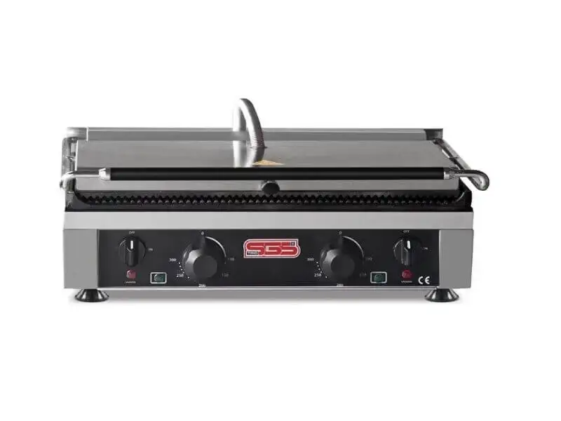 Kontaktgril / Oben-Unten gerillt / 3+3 kW / 40x60 cm / 230 V