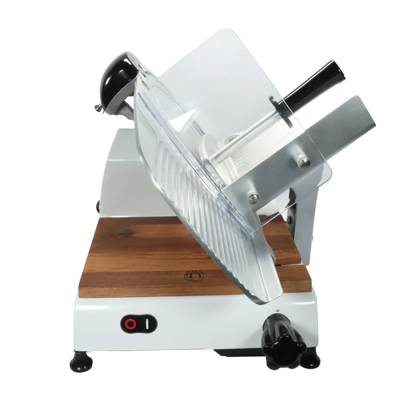 Berkel Red Line Weiß, 300 mm Original Profi-Aufschnittmaschine + Einlegebrett aus Eiche