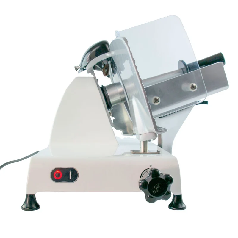 Berkel Red Line Weiß, 300 mm Original Profi-Aufschnittmaschine + Einlegebrett aus Eiche