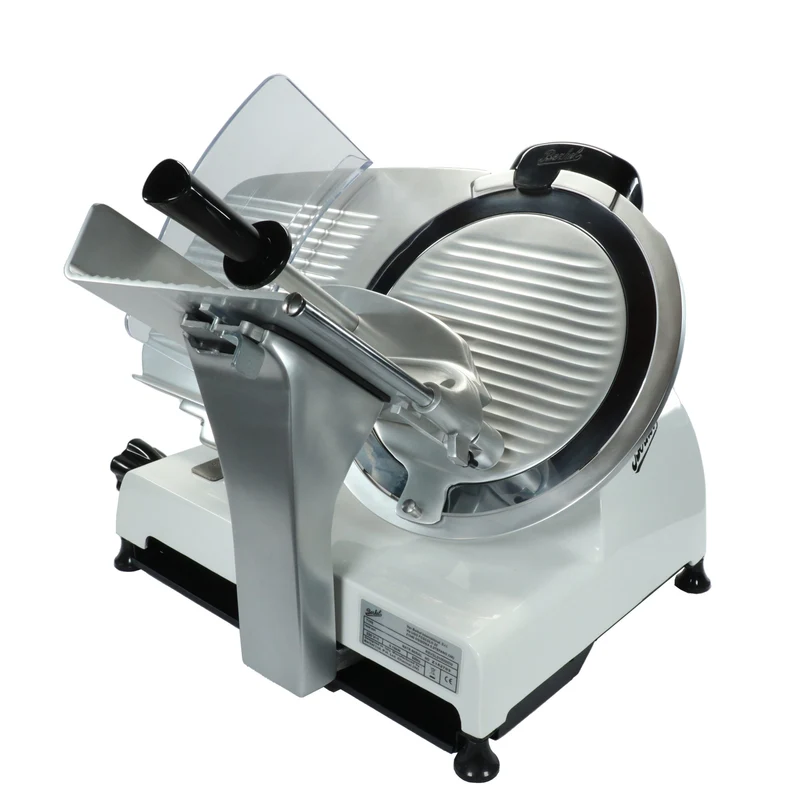 Berkel Red Line Weiß, 300 mm Original Profi-Aufschnittmaschine + Einlegebrett aus Eiche