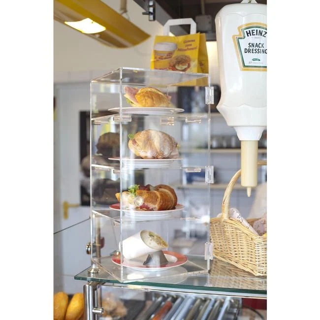 Food-Theken-Vitrine Acryl – Hygienische Speisevitrine mit 3 Böden