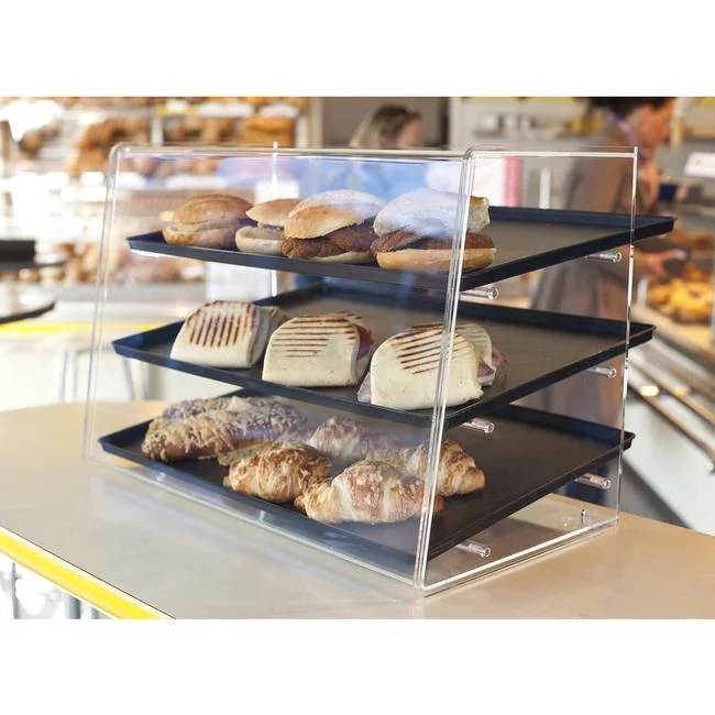 Food Display 3 Etagen – Acryl Thekenvitrine für Backwaren & Snacks
