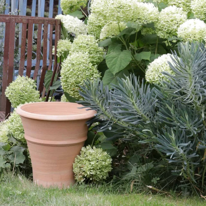 winterfester Terracotta Blumentopf "Yucca", H=30 cm