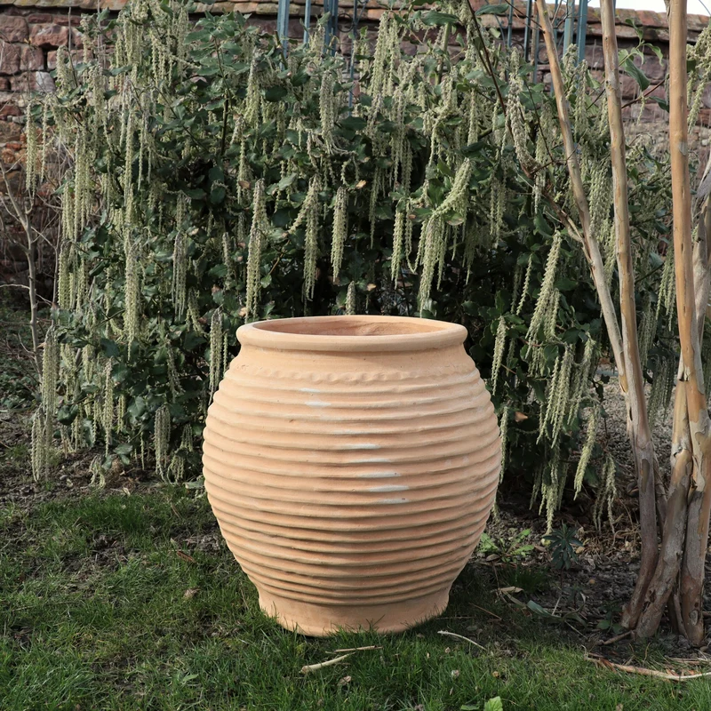 winterfeste Dekorationsamphore "Ficus 2" H=45cm