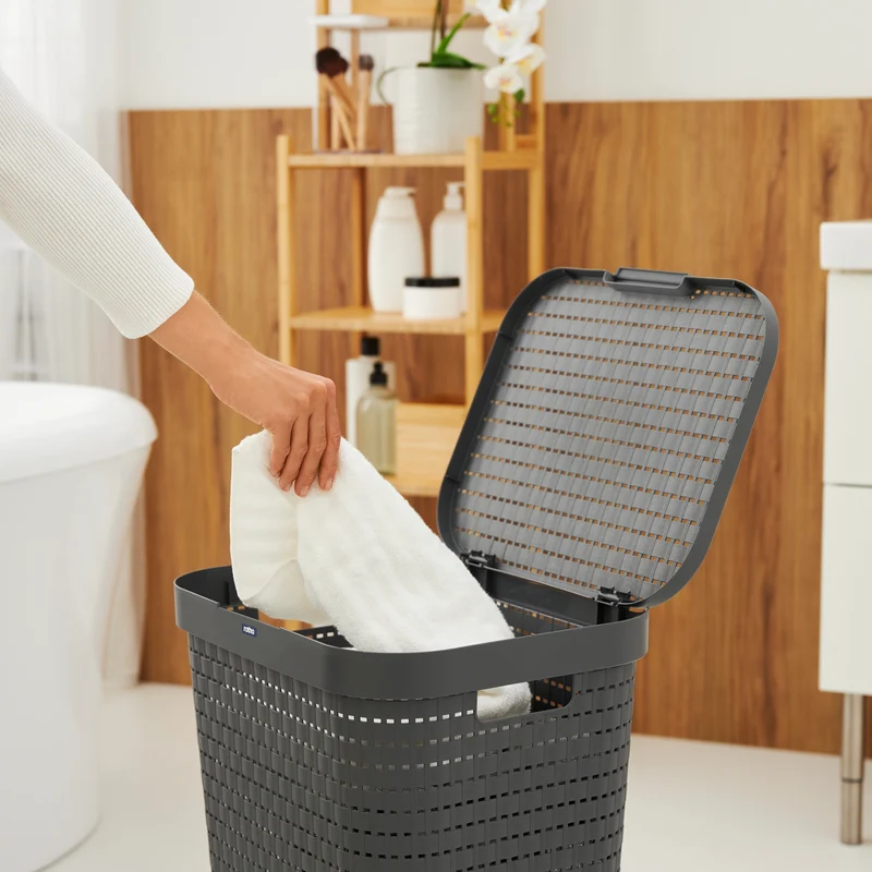 3er Set Wäschesammler 55 l COUNTRY