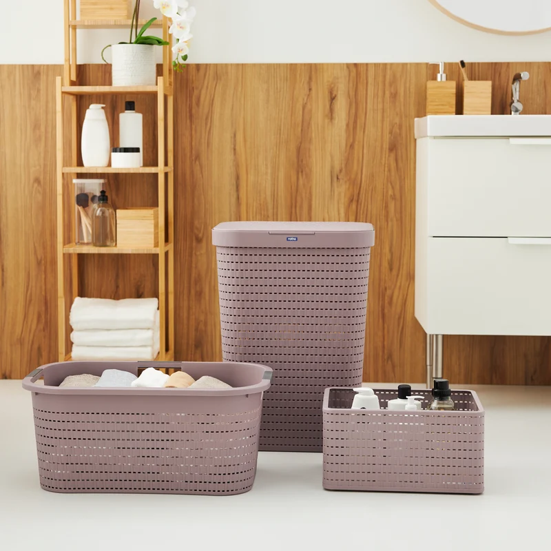 3er Set Wäschesammler 55 l COUNTRY