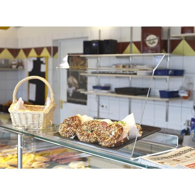 Food-Display mit Spuckschutz aus Acryl für Verkaufstheken