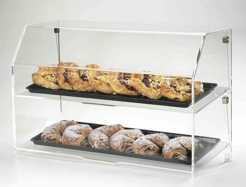 Theken-Food-Display Acryl – Snack- & Gebäckvitrine mit 2 Etagen