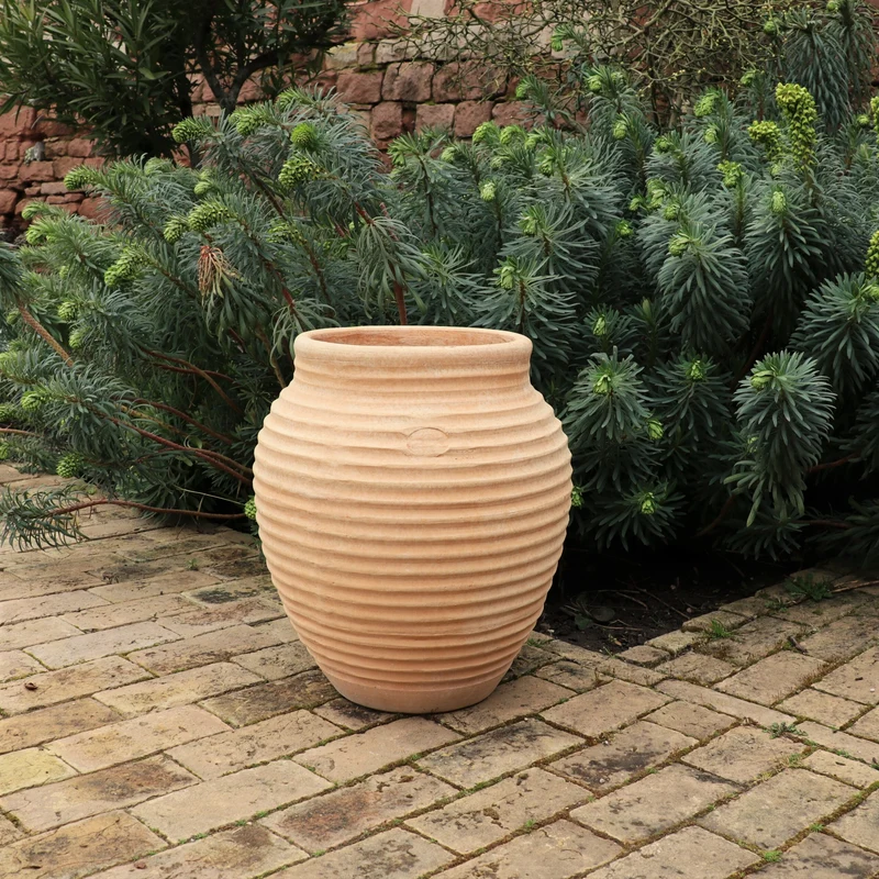 winterfeste Dekorationsamphore "Ficus 2" H=50cm