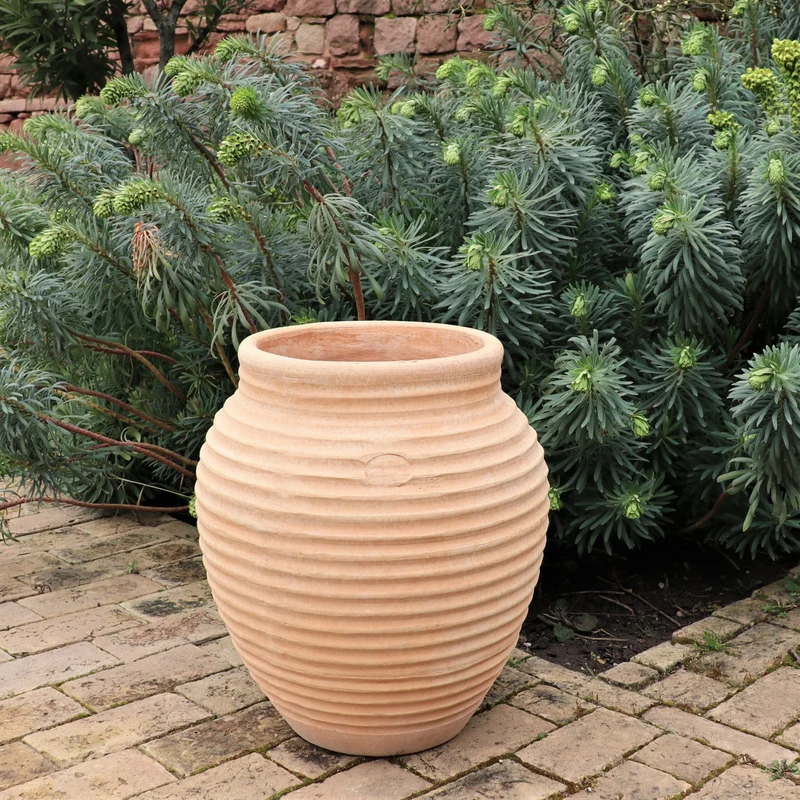 winterfeste Dekorationsamphore "Ficus 2" H=50cm
