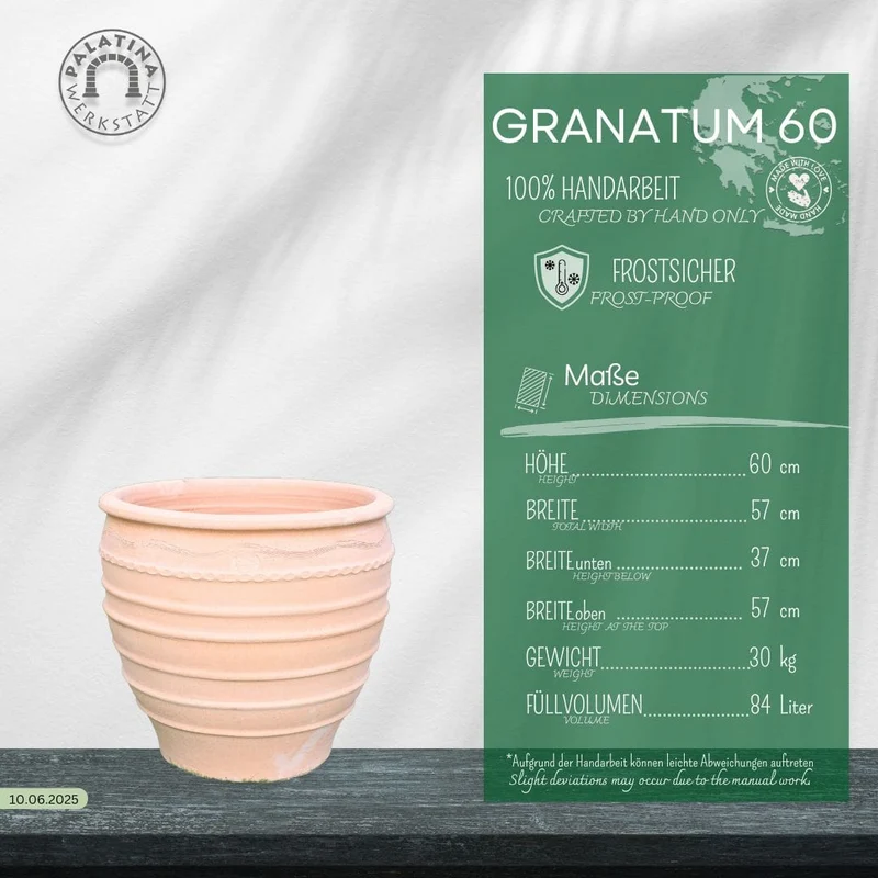 Frostfester Blumentopf "Granatum" 60cm