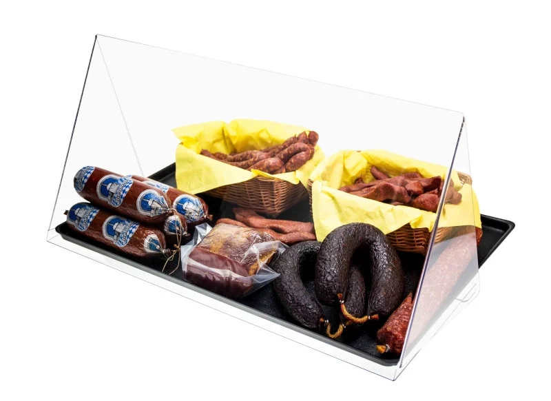 Theken-Food-Display Acryl – Hygienische Präsentationsvitrine für Brötchen, Snacks & Gebäck