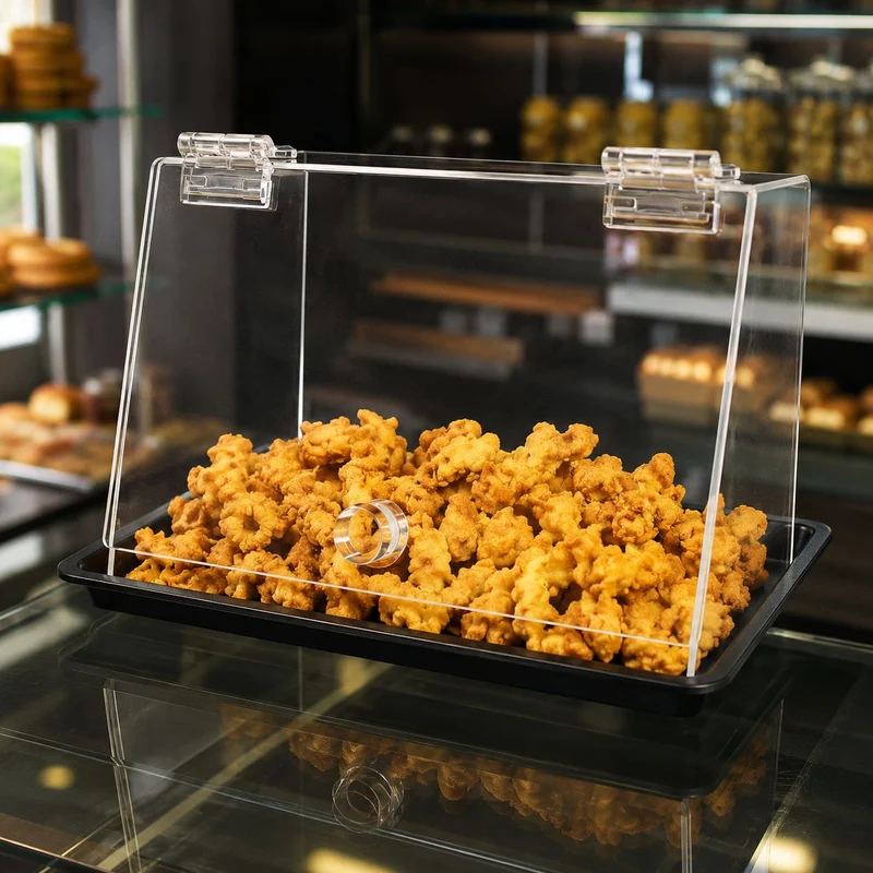 Acryl-Snackspender mit Deckel & Tablett – Food Display für Snacks